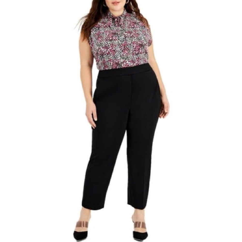 Bar III Black Ankle Cropped Jumpsuit